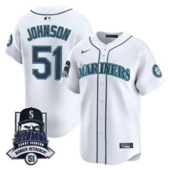 Seattle Mariners Hall-of-Famer Randy Johnson Patch Vapor Premier Limited Jersey - All Stitched by Digigearus