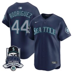 Seattle Mariners Hall-of-Famer Randy Johnson Patch Vapor Premier Limited Jersey - All Stitched by Digigearus