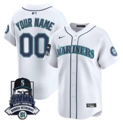 Seattle Mariners Hall-of-Famer Randy Johnson Patch Vapor Premier Limited Custom Jersey - All Stitched by Digigearus