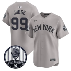 Aaron Judge Jersey #99 Yankees John Sterling Voice Tribute Stitched by My Store