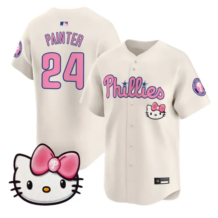 Andrew Painter Jersey #24 Philadelphia Phillies Hello Kitty Stitched by My Store