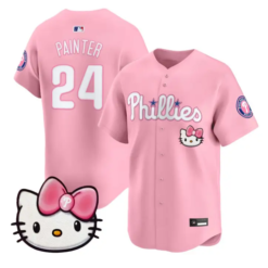 Andrew Painter Jersey #24 Philadelphia Phillies Hello Kitty Stitched by My Store