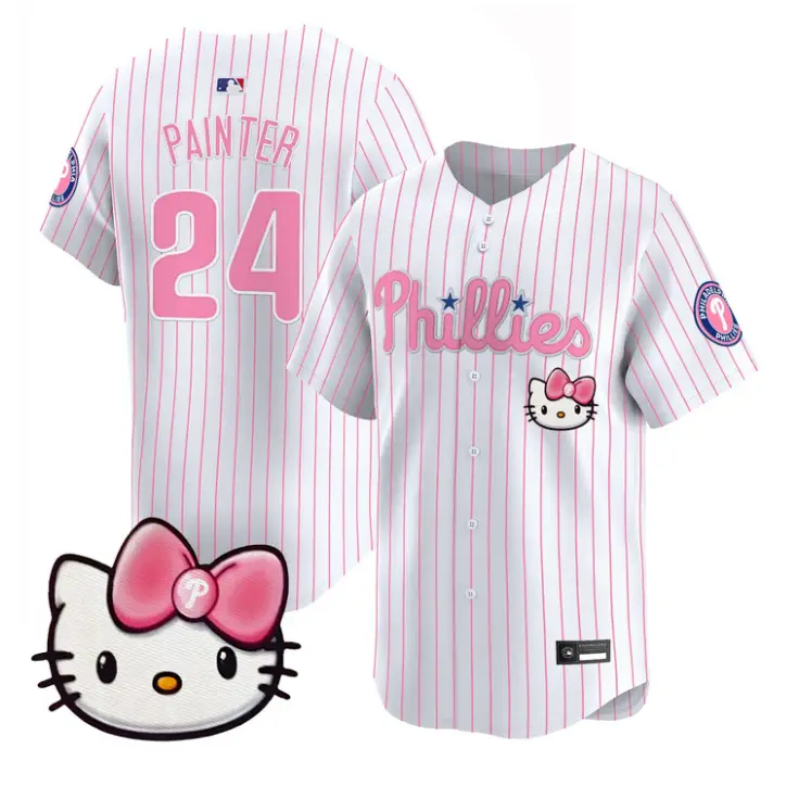 Andrew Painter Jersey #24 Philadelphia Phillies Hello Kitty Stitched by My Store
