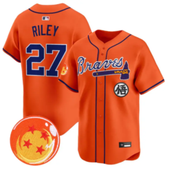 Austin Riley Jersey #27 Atlanta Braves Dragon Ball Premier Stitched by My Store