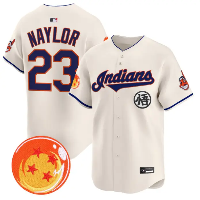 Bo Naylor Jersey #23 Cleveland Indians Dragon Ball Premier Stitched by My Store