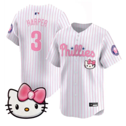 Bryce Harper Jersey #3 Philadelphia Phillies Hello Kitty Stitched by My Store