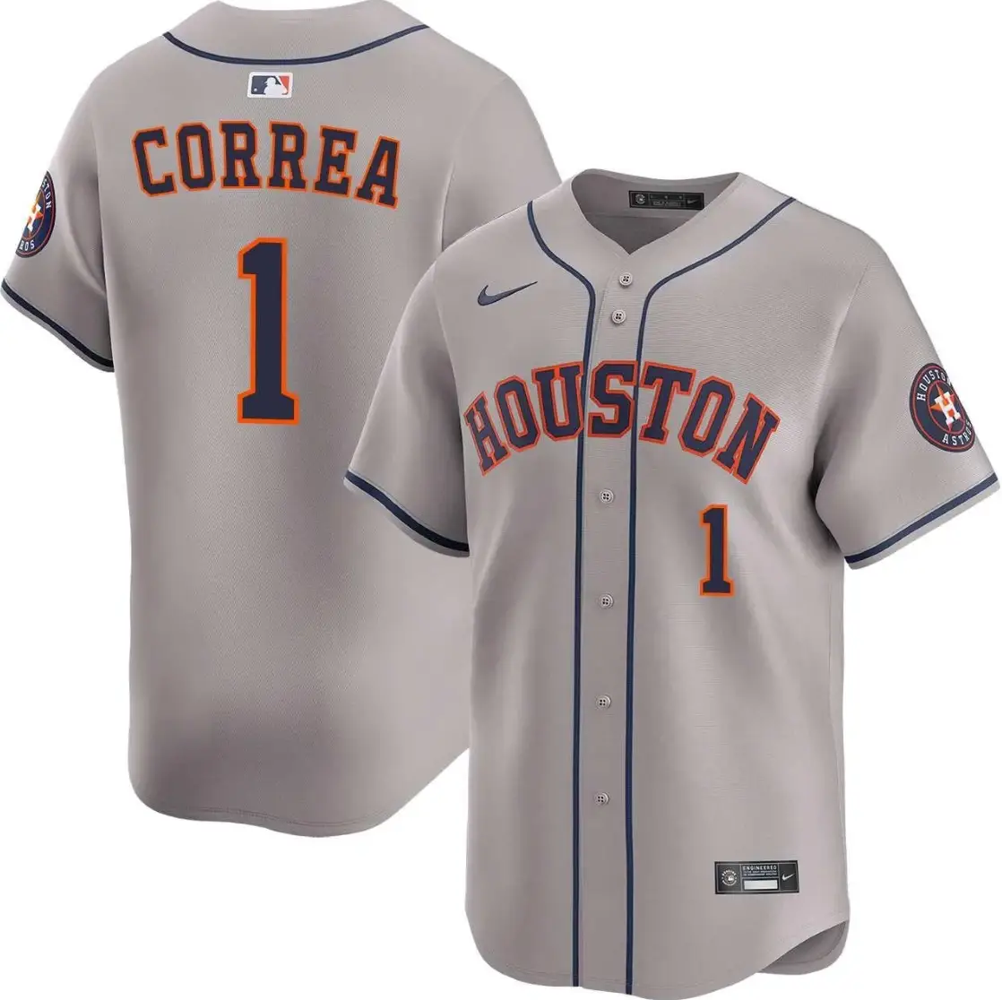 Carlos Correa Jersey #1 Astros Vapor Premier Limited All Stitched by My Store