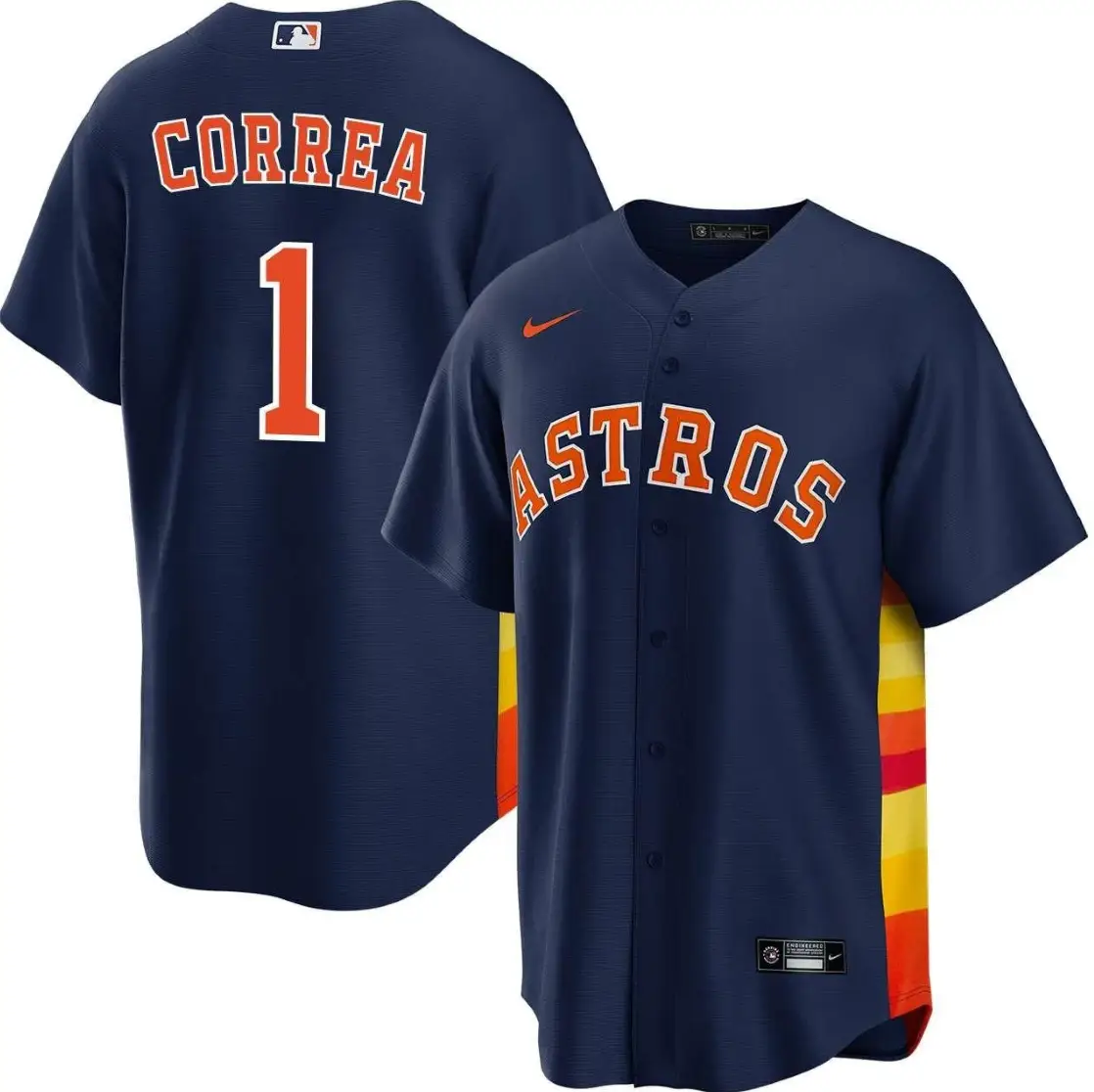 Carlos Correa Jersey #1 Astros Vapor Premier Limited All Stitched by My Store