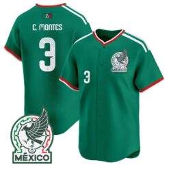 César Montes Jersey #3 Mexico 2026 National Team Vapor Baseball Stitched by My Store