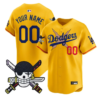 Custom Dodgers Jersey Name, Number One Piece Zoro Patch Premier Stitched by My Store
