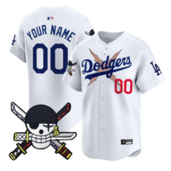 Custom Dodgers Jersey Name, Number One Piece Zoro Patch Premier Stitched by My Store