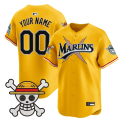 Custom Miami Marlins Jersey Name, Number One Piece Premier Stitched by My Store