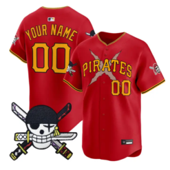 Custom Pittsburgh Pirates Jersey Name, Number One Piece Zoro Patch by My Store