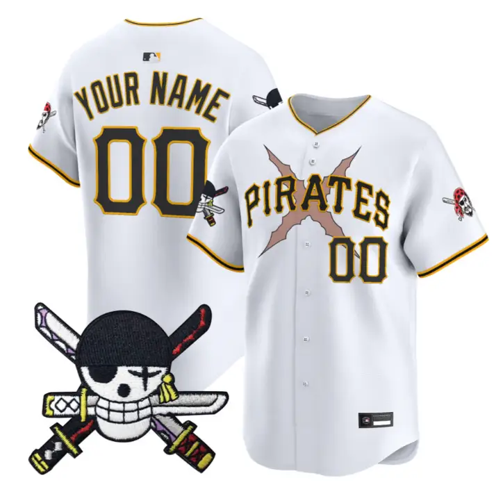 Custom Pittsburgh Pirates Jersey Name, Number One Piece Zoro Patch by My Store
