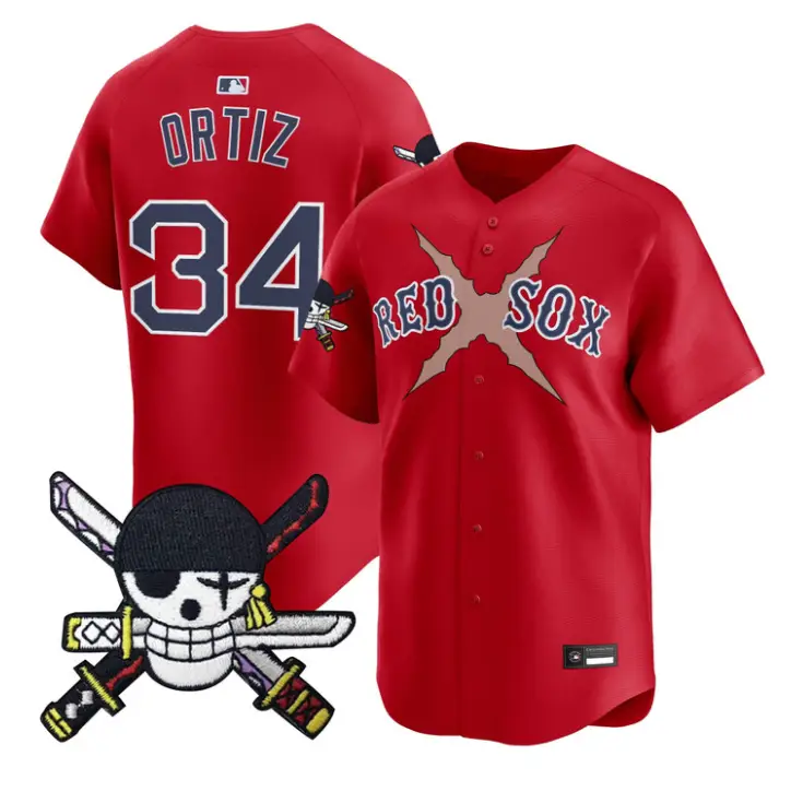 David Ortiz Jersey #34 Boston Red Sox One Piece Zoro Patch Stitched by My Store