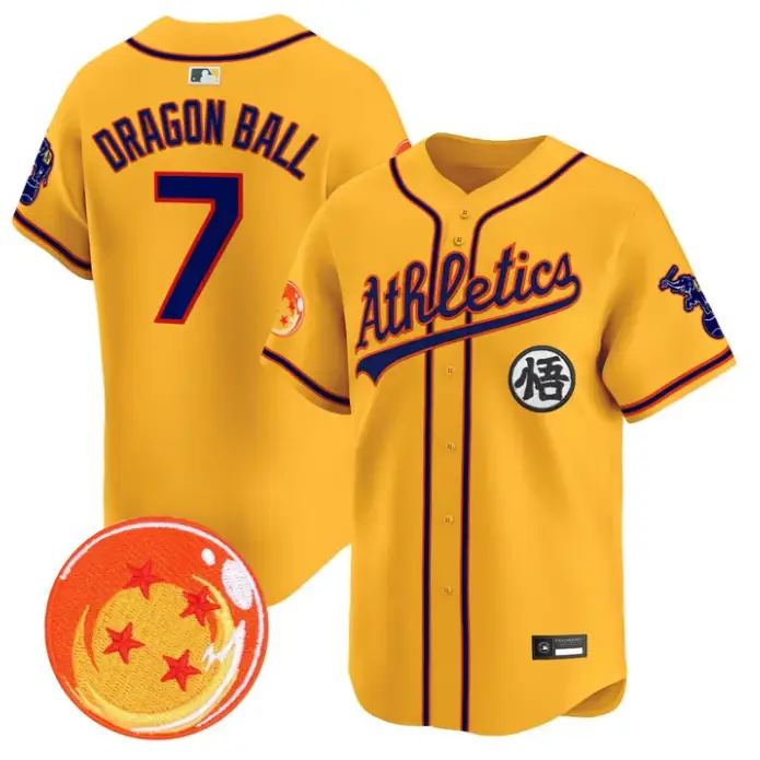 Dragon Ball Jersey #7 Athletics Jersey Dragon Ball Premier Stitched by My Store