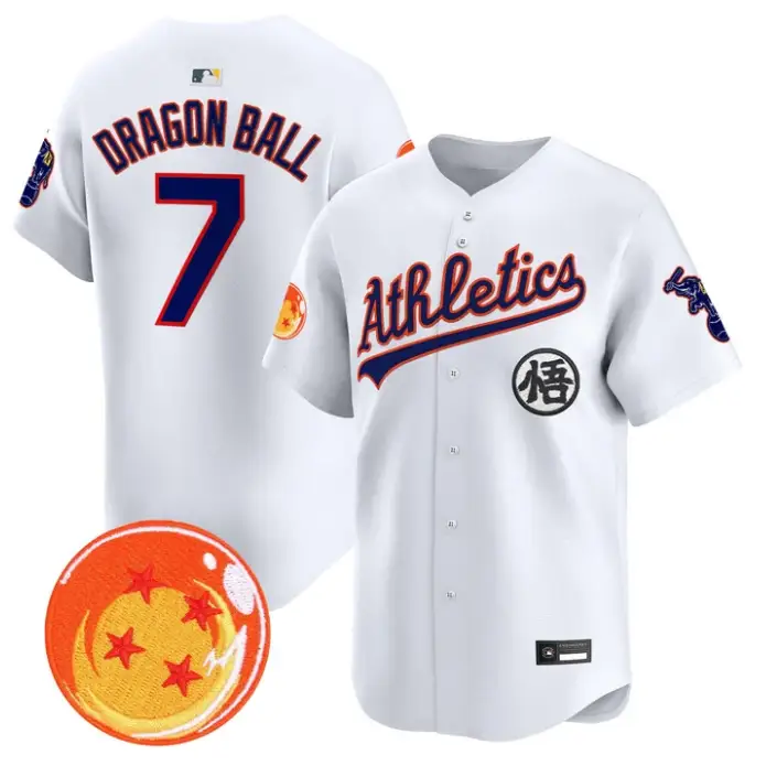 Dragon Ball Jersey #7 Athletics Jersey Dragon Ball Premier Stitched by My Store
