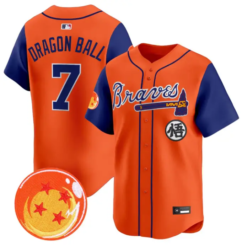 Dragon Ball Jersey #7 Atlanta Braves Dragon Ball Premier Stitched by My Store