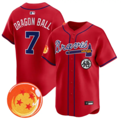 Dragon Ball Jersey #7 Atlanta Braves Dragon Ball Premier Stitched by My Store