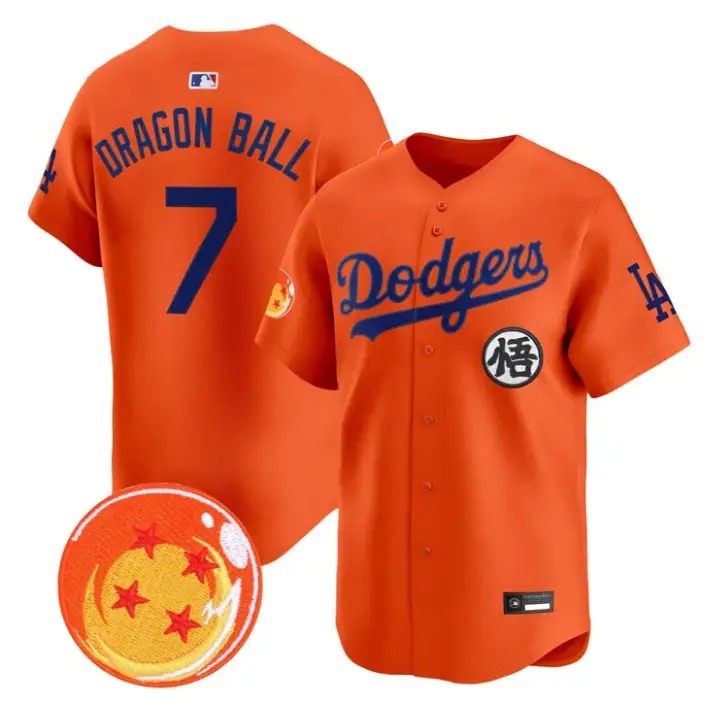 Dragon Ball Jersey #7 Dodgers Dragon Ball Vapor Premier Limited Stitched by My Store