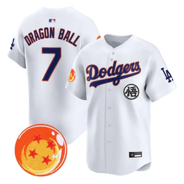 Dragon Ball Jersey #7 Dodgers Dragon Ball Vapor Premier Limited Stitched by My Store