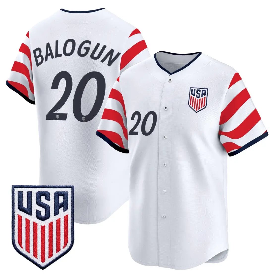 Folarin Balogun Jersey #20 USMNT 2026 World Cup Vapor Baseball Stitched by My Store