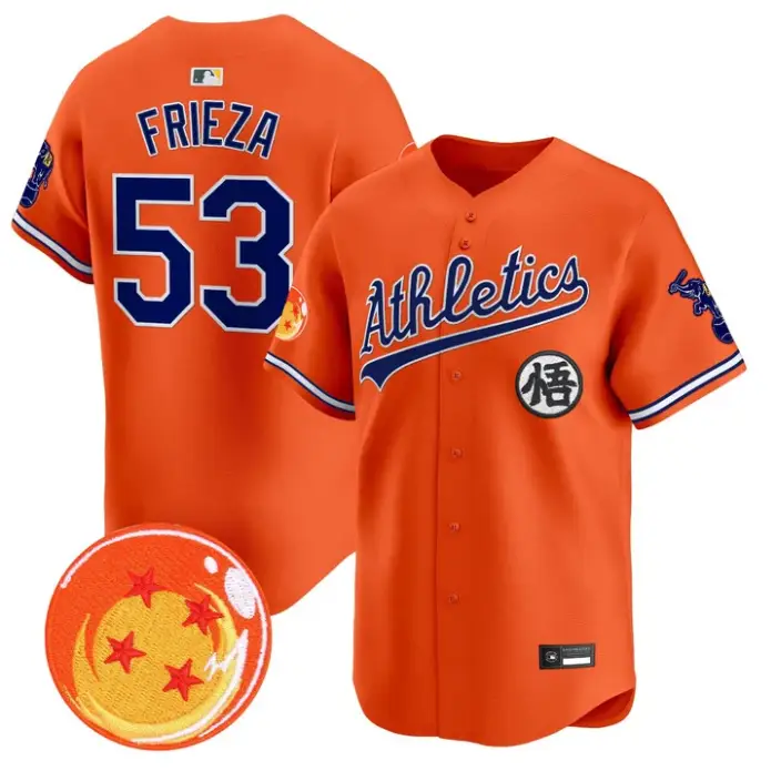 Frieza Jersey #53 Athletics Jersey Dragon Ball Premier Stitched by My Store