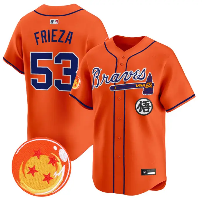 Frieza Jersey #53 Atlanta Braves Dragon Ball Premier Stitched by My Store