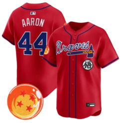 Hank Aaron Jersey #44 Atlanta Braves Dragon Ball Premier Stitched by My Store