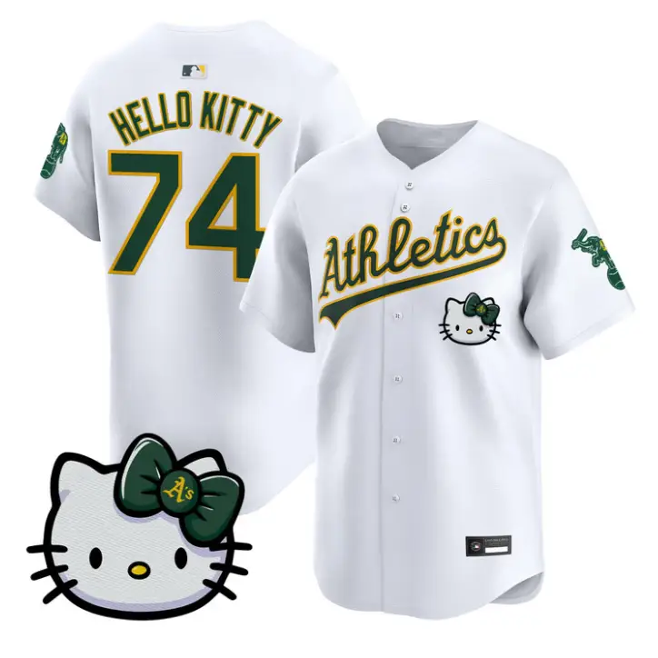 Hello Kitty Jersey #74 Athletics Hello Kitty Vapor Premier Stitched by My Store