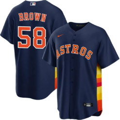 Hunter Brown Jersey #58 Astros Vapor Premier Limited Stitched by My Store