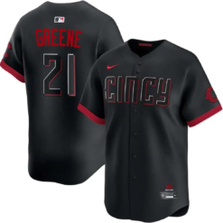 Hunter Greene Jersey #21 Reds Vapor Premier Limited All Stitched by My Store