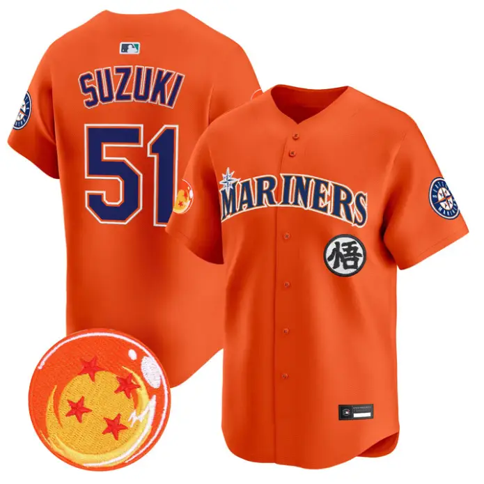 Ichiro Suzuki Jersey #51 Seattle Mariners Dragon Ball Premier Stitched by My Store
