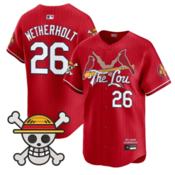 JJ Wetherholt Jersey #26 St. Louis Cardinals One Piece Premier Stitched by My Store
