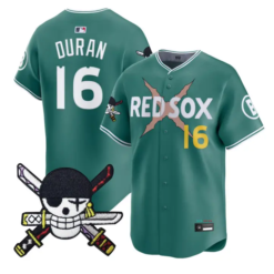 Jarren Duran Jersey #16 Boston Red Sox One Piece Zoro Patch Stitched by My Store
