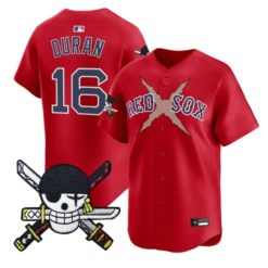 Jarren Duran Jersey #16 Boston Red Sox One Piece Zoro Patch Stitched by My Store
