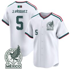Johan Vásquez Jersey #5 Mexico 2026 National Team Vapor Baseball Stitched by My Store