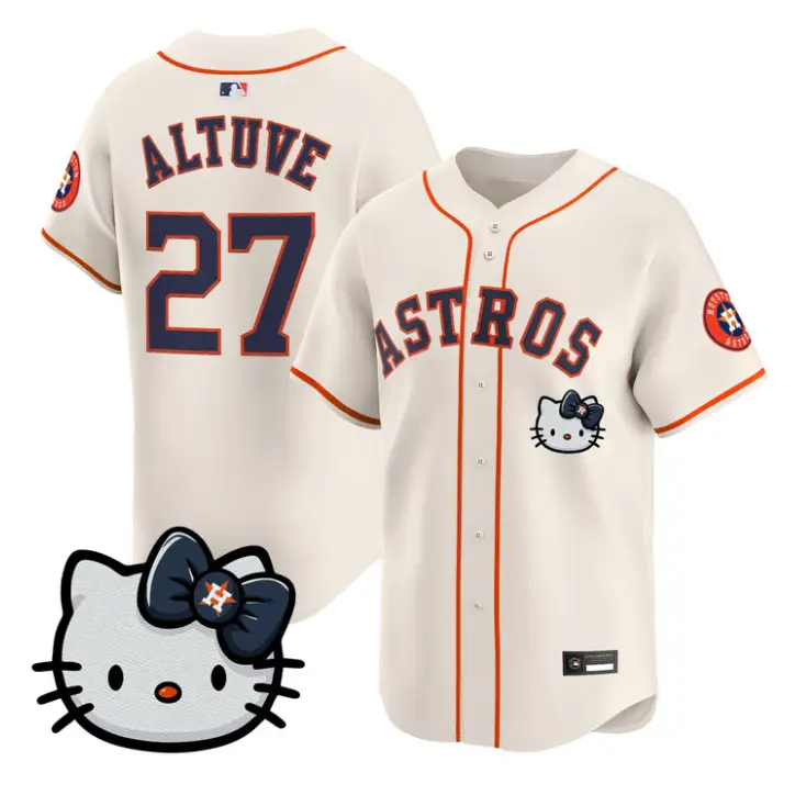 José Altuve Jersey #27 Houston Astros Hello Kitty Premier Stitched by My Store