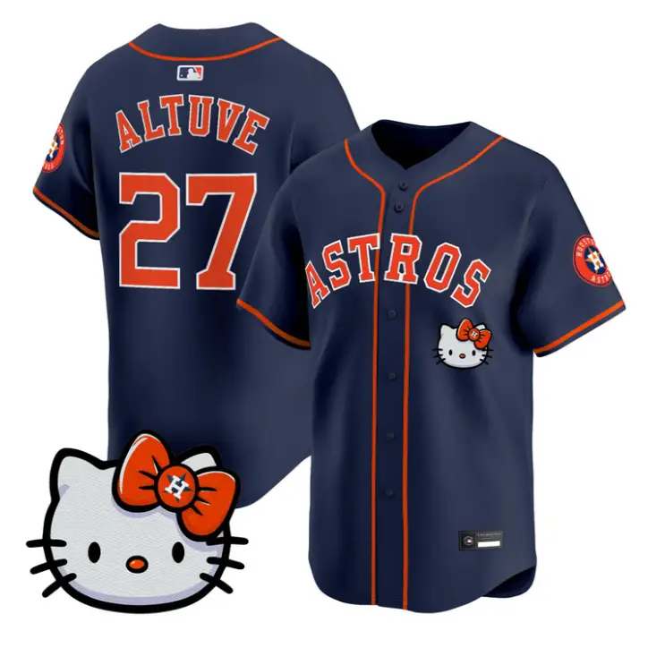 José Altuve Jersey #27 Houston Astros Hello Kitty Premier Stitched by My Store