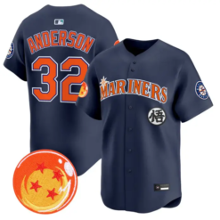 Kade Anderson Jersey #32 Seattle Mariners Dragon Ball Premier Stitched by My Store
