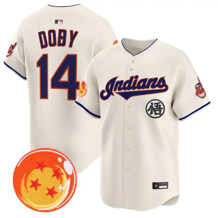 Larry Doby Jersey #14 Cleveland Indians Dragon Ball Premier Stitched by My Store