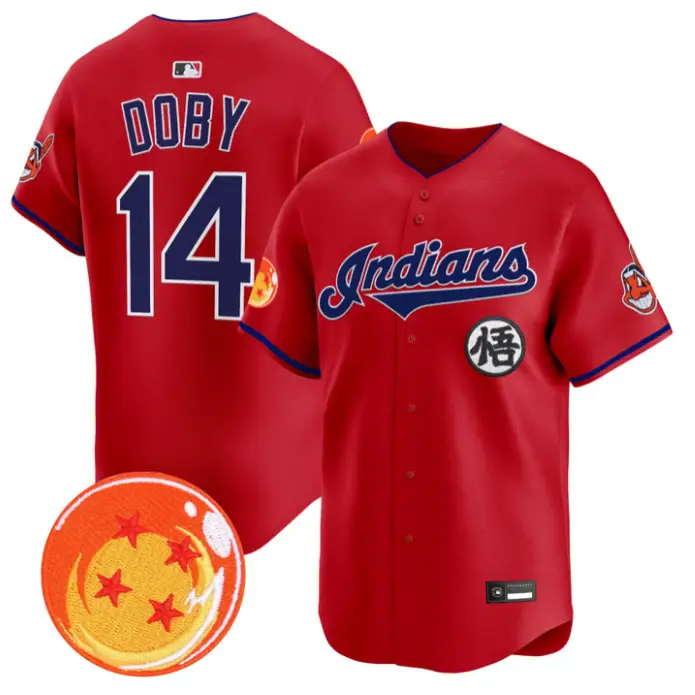 Larry Doby Jersey #14 Cleveland Indians Dragon Ball Premier Stitched by My Store