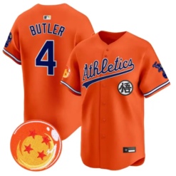 Lawrence Butler Jersey #4 Athletics Jersey Dragon Ball Premier Stitched by My Store