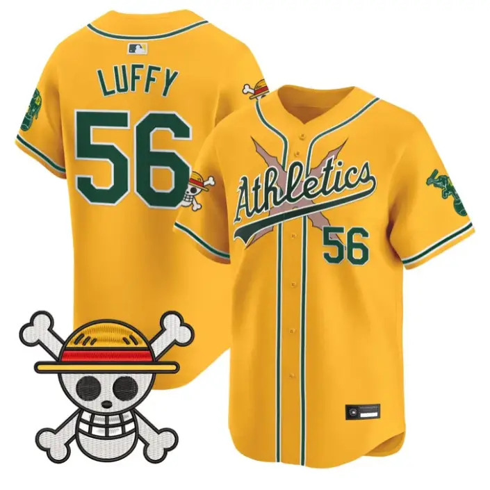 Luffy Jersey #56 Athletics One Piece Vapor Premier Limited Stitched by My Store