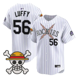 Luffy Jersey #56 Colorado Rockies One Piece Premier Limited Stitched by My Store