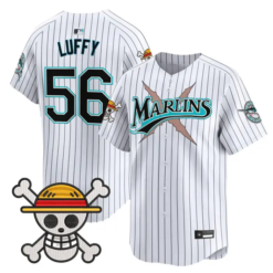 Luffy Jersey #56 Miami Marlins One Piece Premier Limited Stitched by My Store