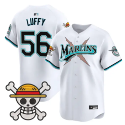 Luffy Jersey #56 Miami Marlins One Piece Premier Limited Stitched by My Store