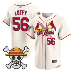 Luffy Jersey #56 St. Louis Cardinals One Piece Premier Stitched by My Store