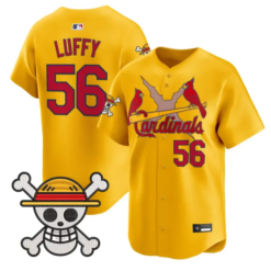Luffy Jersey #56 St. Louis Cardinals One Piece Premier Stitched by My Store