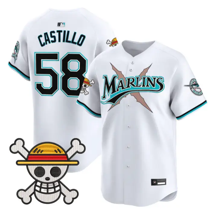 Luis Castillo Jersey #58 Miami Marlins One Piece Premier Stitched by My Store